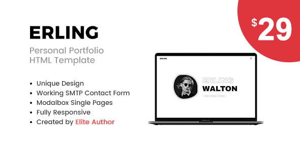 Erling - Personal Portfolio HTML Template Erling - Personal Portfolio HTML Template