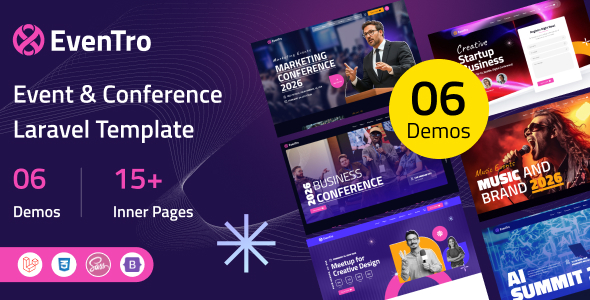 EvenTro - Event & Conference Laravel Template EvenTro - Event & Conference Laravel Template