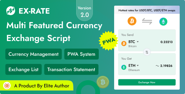 EX-RATE - A Complete Money Exchange PWA Solution EX-RATE - A Complete Money Exchange PWA Solution