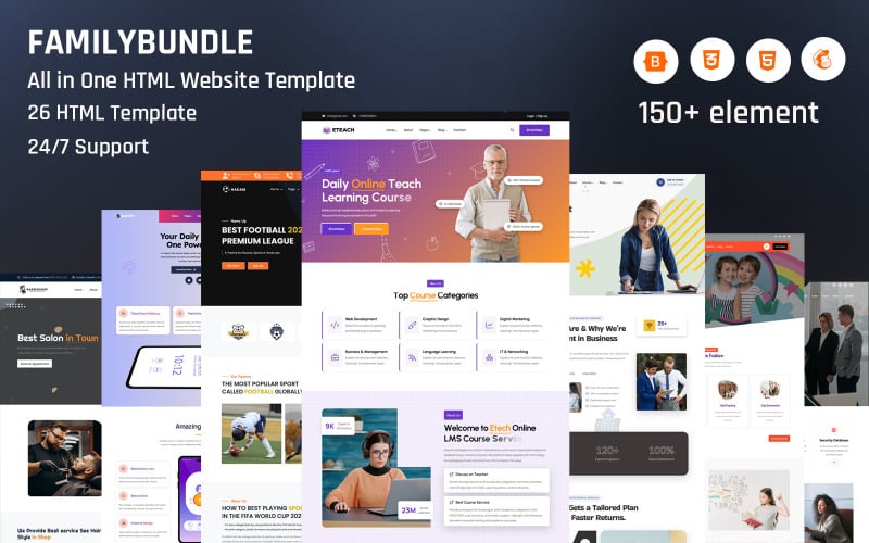 FamilyBundle - All-in-One Premium HTML Template Collection FamilyBundle - All-in-One Premium HTML Template Collection