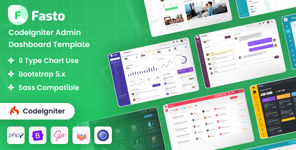Fasto - CodeIgniter Admin Dashboard Template Fasto - CodeIgniter Admin Dashboard Template