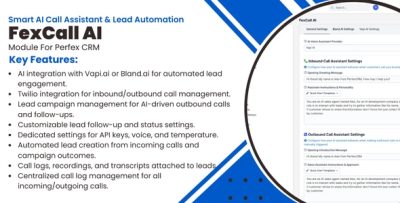 FexCall - Smart AI Call Assistant & Lead Automation Module for Perfex CRM