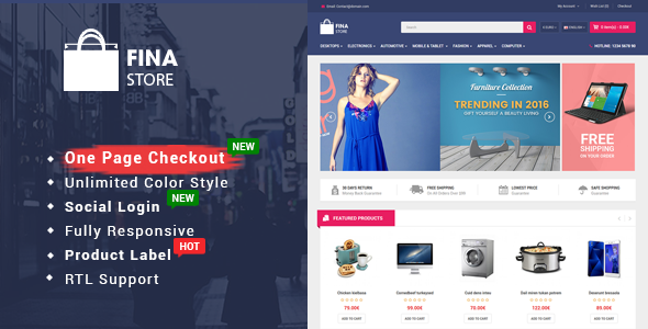 Fina - Responsive Multipurpose OpenCart 2.3 Theme Fina - Responsive Multipurpose OpenCart 2.3 Theme