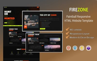 Firezone - Paintball Responsive  HTML Website Template