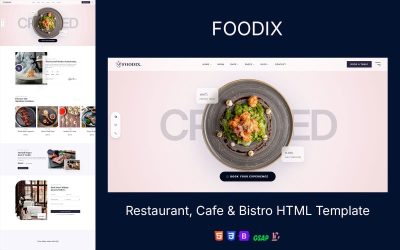 Foodix - Restaurant, Cafe & Bistro HTML Template