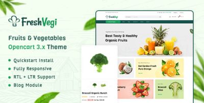 Freshvegi - Fruits & Vegetables Opencart 3.x Responsive Theme