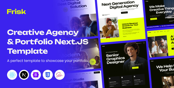 Frisk - Creative Agency & Portfolio React NextJs Template Frisk - Creative Agency & Portfolio React NextJs Template