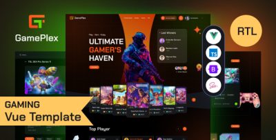 Gameplex - eSports and Gaming NFT Vue Template