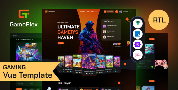 Gameplex - eSports and Gaming NFT Vue Template Gameplex - eSports and Gaming NFT Vue Template