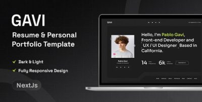 Gavi - Personal Portfolio Resume Nextjs Template