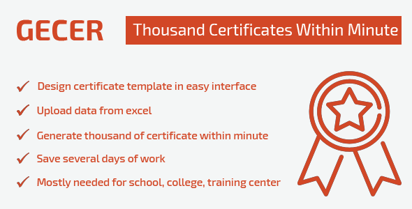 GECER - Bulk Certificate Generator GECER - Bulk Certificate Generator