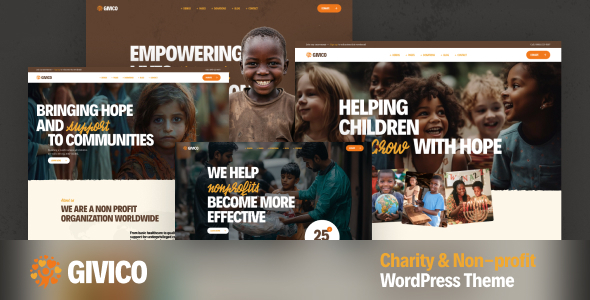 Givico – Charity Nonprofit WordPress Theme Givico – Charity Nonprofit WordPress Theme