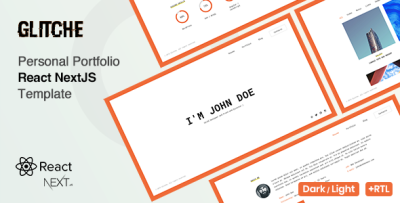 Glitche - CV Resume React NextJS Template