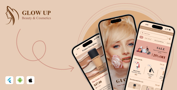 Glow Up - A Complete Beauty Shopping App UI Kit In Flutter Glow Up - A Complete Beauty Shopping App UI Kit In Flutter