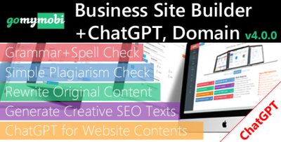 gomymobiBSB: Drag-n-Drop Business Webite Builder with OpenAI