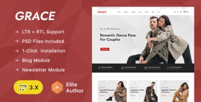 Grace - Online Apparel Store OpenCart 3.x Responsive Theme