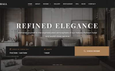 Grand Hall Hotel - Luxury Hotel and Resort HTML5 Template