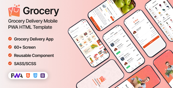 Grocery | Delivery Mobile PWA HTML Template Grocery | Delivery Mobile PWA HTML Template