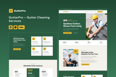 Gutterpro - Gutter Cleaning Services Elementor Template Kit