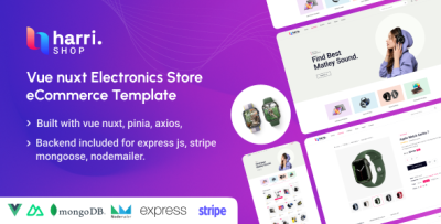 Harri - Electronics eCommerce Vue Nuxt 3 Template