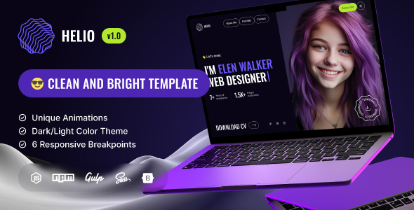 Helio - Coming Soon and Landing Page Template Helio - Coming Soon and Landing Page Template