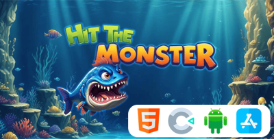 Hit The Fish Monster - HTML5 Construct3 Game