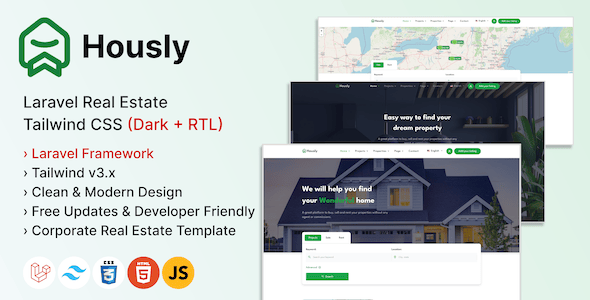 Hously - Laravel Real Estate Multilingual System Hously - Laravel Real Estate Multilingual System