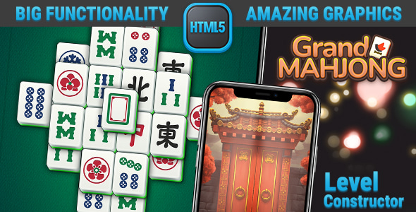 HTML Responsive Mahjong • Chinese Tile Solitaire Game HTML Responsive Mahjong • Chinese Tile Solitaire Game