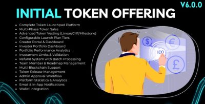 ICO/STO/IDO for Bicrypto - Token Launchpad, Multi-Phase Sales, Vesting & Investor Portfolio Addon