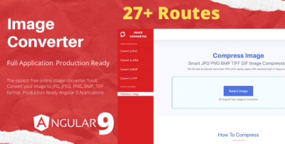Image Converter Full Production Ready Application - PNG, JPG, BMP, TIFF, GIF Converter  (Angular15)
