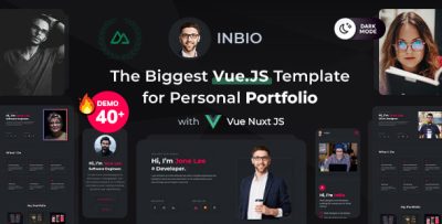 Inbio - Personal Portfolio Vue NuxtJS Template