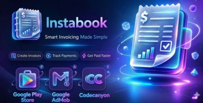 Instabook - Complete Digital Invoicing & CRM App with Laravel Backend (v1.0)