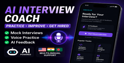 Intervio AI - Interview Preparation App with Voice, Mock Tests, AI Feedback & Multilingual Support