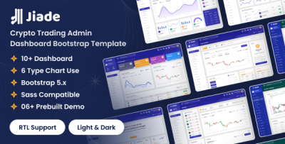 Jiade - Crypto Trading Admin Dashboard Bootstrap Template
