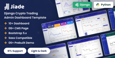 Jiade - Django Crypto Trading Admin Dashboard Template