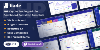 Jiade - PHP Crypto Trading Admin Dashboard Bootstrap Template