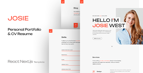 Josie - Personal Portfolio React NextJS Template Josie - Personal Portfolio React NextJS Template