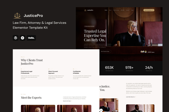 Justicepro – Law Firm Attorney & Legal Services Elementor Template Kit Justicepro – Law Firm Attorney & Legal Services Elementor Template Kit