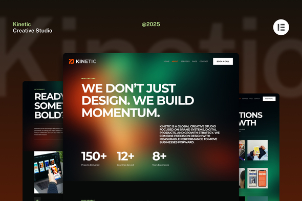Kinetic - Creative Studio Website Elementor Kit Kinetic - Creative Studio Website Elementor Kit