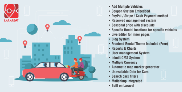 LaraRent - Multipurpose Vehicle Rental System Laravel Script LaraRent - Multipurpose Vehicle Rental System Laravel Script