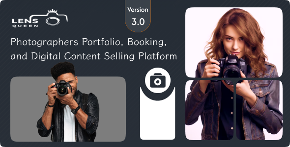 LensQueen - Photographers Portfolio, Booking, and Digital Content Selling Platform LensQueen - Photographers Portfolio, Booking, and Digital Content Selling Platform