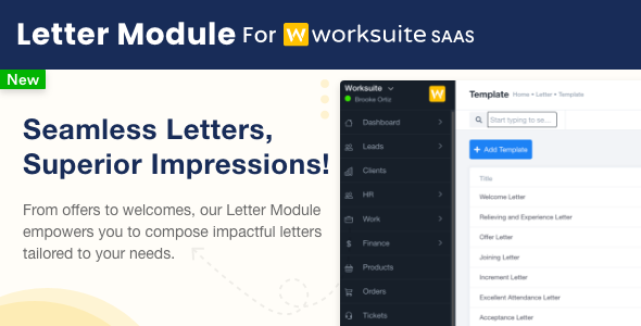 Letter Module for Worksuite SAAS Letter Module for Worksuite SAAS