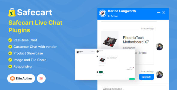 Live Chat Plugin - Safecart Multi-Vendor Laravel eCommerce platform Live Chat Plugin - Safecart Multi-Vendor Laravel eCommerce platform