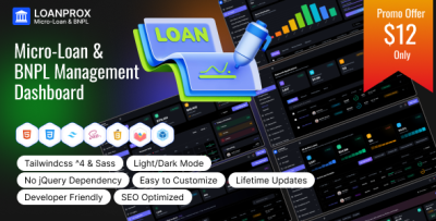LoanProX - Micro-Loan & BNPL Management Dashboard  HTML Templates