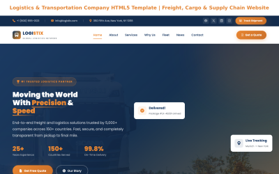 Logistics & Transportation Company HTML5 Template | Freight, Cargo & Supply Chain Website
