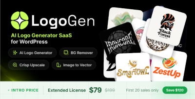 LogoGenAI - AI Logo Generator SaaS (WordPress)