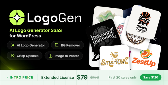 LogoGenAI - AI Logo Generator SaaS (WordPress) LogoGenAI - AI Logo Generator SaaS (WordPress)