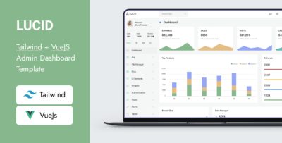 LUCID | Tailwind CSS + Vuejs Admin Dashboard Template