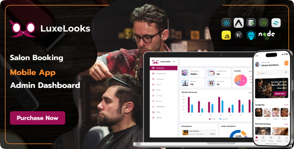 LuxeLooks - Salon Booking App with Admin Panel LuxeLooks - Salon Booking App with Admin Panel