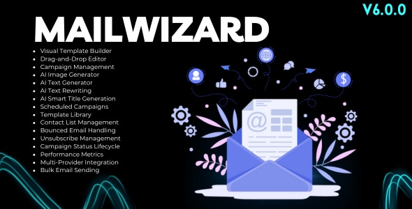 Mailwizard for Bicrypto - Email Marketing, Campaign Management & Template Builder Addon Mailwizard for Bicrypto - Email Marketing, Campaign Management & Template Builder Addon